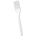 Boardwalk Heavyweight Plastic Fork, Medium-Length, 300/box , White