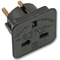 2pcs UK to European 2-pin EU France Germany Spain Greece Travel Adaptor/Plug Converter in Black *CE Marked