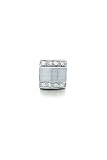 14k White Gold and Lined Diamonds Tie Tac