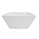 CAC China KSE-DB5 Kingsquare 5-Inch 13-Ounce Super White Porcelain Deep Square Bowl, Box of 36