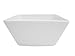 CAC China KSE-DB5 Kingsquare 5-Inch 13-Ounce Super White Porcelain Deep Square Bowl, Box of 36