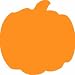 CUT-OUTS 2-CLR PUMPKIN ORG/YEL