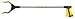 PikStik Pro Aluminum Reacher, 32 Inch, Yellow