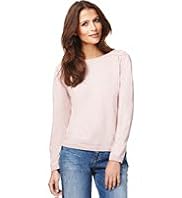 Indigo Collection Pure Cotton Shoulder Lace Jumper