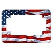 License Plate Frames - USA Flag Motorcycle License Plate Frame America