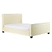 Wallace Sacks 4ft6 Genuine Cream Leather Bed