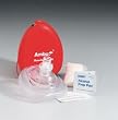 Ambu&laquo; Res-cue CPR mask kit includes CPR mouth barrier- 2 gloves- 2 alcohol cleansing pads in a reusable plasti At Home Emergency