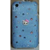 Hello Kitty Iphone 3g Case Faceplate Swarovski Crystal Detail