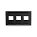 New-3-port Mod Furn Faceplate Black - ICC-IC107FM3BK