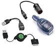 Apple iPod touch miniSync - VersaCharger PRO Bundle with iPod Charging Adapter and Airplane Option (USB (Black), US outlet plug)