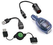 Apple iPod classic 120GB miniSync VersaCharger PRO Bundle with iPod Charging Adapter and Airplane Option USB White US outlet plug