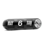 Karlsson Calendar Flip Wall Clock - Bubble Black