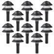 Intermatic LX10610T25 Malibu 10-Pack Low-Voltage Plastic Lights with 44-Watt Power Pack and 50-Foot Cable, Black
