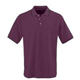 Men's Rib Collar & Cuff Tipping Polo MEN'S POLO, 60C/40P, WNE/WHT, 3XL