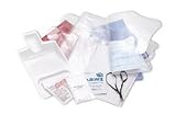 ^1 PAIR NON-LATEX GLOVES, 1 BIO HAZARD BAG, 2 TWIST TIES, 1 SCOOP WITH SCRAPER, 2 GRAMS OF ABSORBENT POWDER, 1 WIPE, 1 DISINFECTANT WIPE & 1 INSTRUCTION PAGE. Min.Order is 1 KT ( 1 Kit / Kit )