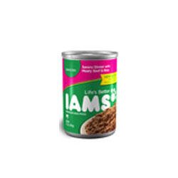 Iams Savory Dinner With Meaty Beef and Rice Canned Dog Food