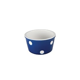 Buy BIA Cordon Bleu 9-Ounce Ramekin Blue with Polka Dots, Set of 4