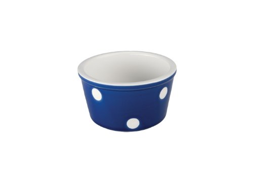 Best Price BIA Cordon Bleu 12-Ounce Ramekin Blue with Polka Dots, Set of 4