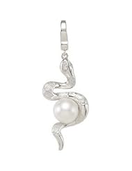 Fw Cul Pearl & Dia Snake Charm Sterling Silver 68407