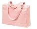 Double Pocket Canvas Tote - Light Pink/Light Pink Stripes B450