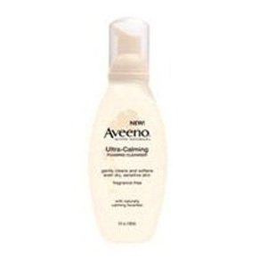 Aveeno Active Naturals Ultra Calming Foaming Cleanser, Fragrance-Free, 6 Ounce Bottle