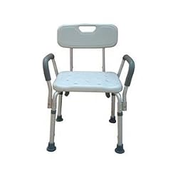 bath bench with back and removable padded arms