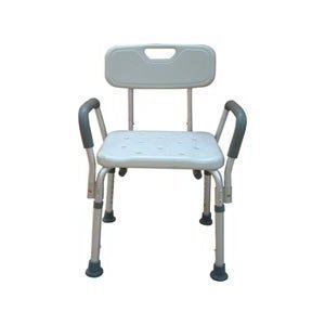 Drive Medical Bath Bench with Back and Removable Padded Arms