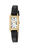 Seiko White Dial Black Leather Band Solar Ladies Watch - SUP044