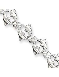Sterling Silver Dolphins Bracelet QG852-7"