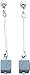 White-gold Hematite Dangle Earrings Jewelry New title=