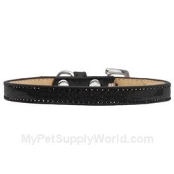 Mirage Pet Products Plain Ice Cream Dog Collar, Size 10, Black