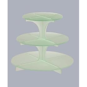 Green Frosted 3 Tier Cupcake Stand