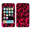 Hot Pink with Black Leopard Animal Print Snap on Hard Skin Faceplate Cover Case for Apple Ipod Touch Itouch 2nd Gen 3rd Gen + Premium Precut Lcd Screen Guard