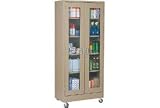Mobile Easy View Storage Cabinet Assembled 36x18x78 - Putty