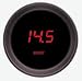 Red Digital Vacuum Boost Gauge with Black Bezel and Memory A216E061Y