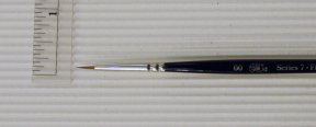 Winsor & Newton Series 7 Kolinsky Sable Water Colour Brushes size 2/0