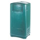RUB9P9000BG Plaza Indoor/Outdoor 35-Gallon Waste Container, Beige