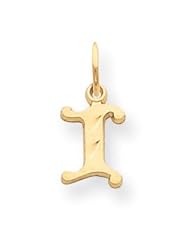 14k Yellow Gold Initial I Charm. Gold Weight- 0.47g.