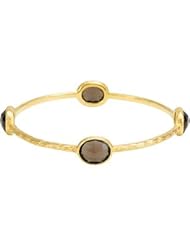 Bangle Bracelet With Bark Texture by US Gems
