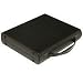 Print File Archival Workbox, 3 Ring Binder Box with a Carry Handle, 2-1/2" Deep, 1.5" D-ring, Black