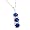 14K Triple Sapphire & Diamond Pendant Color:White Gold