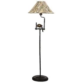 Polly Parrot and Palm Outdoorable® Shade Floor Lamp