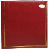 MBI Library Collection 3-Ring Photo Album with Solid Color Cover with Gold Trim, Holds 100 up to 7 x 11 Photos, 1 Per Page