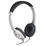 CCS55228 Deluxe Stereo Audio Headset, 8-1/2' Cord, Black/Silver