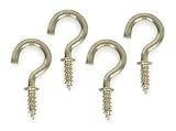 Battalion 1WBH3 Cup Hook, Brass, Length 1/2 In, PK 20