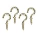 Battalion 1WBH3 Cup Hook, Brass, Length 1/2 In, PK 20