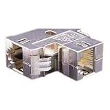 BTR 10 x E-DAT modul Kupplung 88 90 Cat. 6 vorder- und rueckseitig RJ-45 Buchse