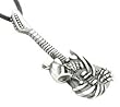 Skull Guitar Pewter Pendant Necklace