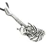 Skull Guitar Pewter Pendant Necklace