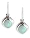 Morningflower Diamond Shaped White Opal Earrings